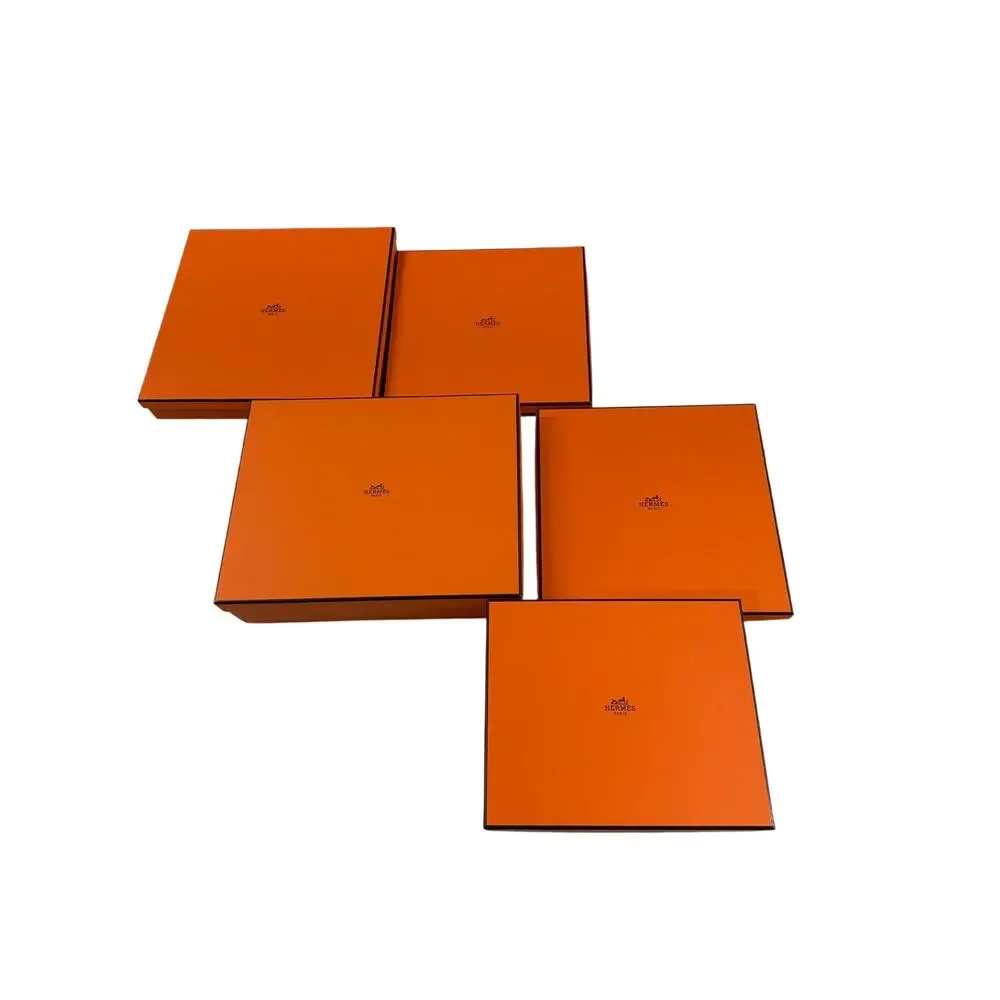 Hermès Paris Orange Gift Boxes Lot of 5 Assorted Sizes Authentic Empty Boxes